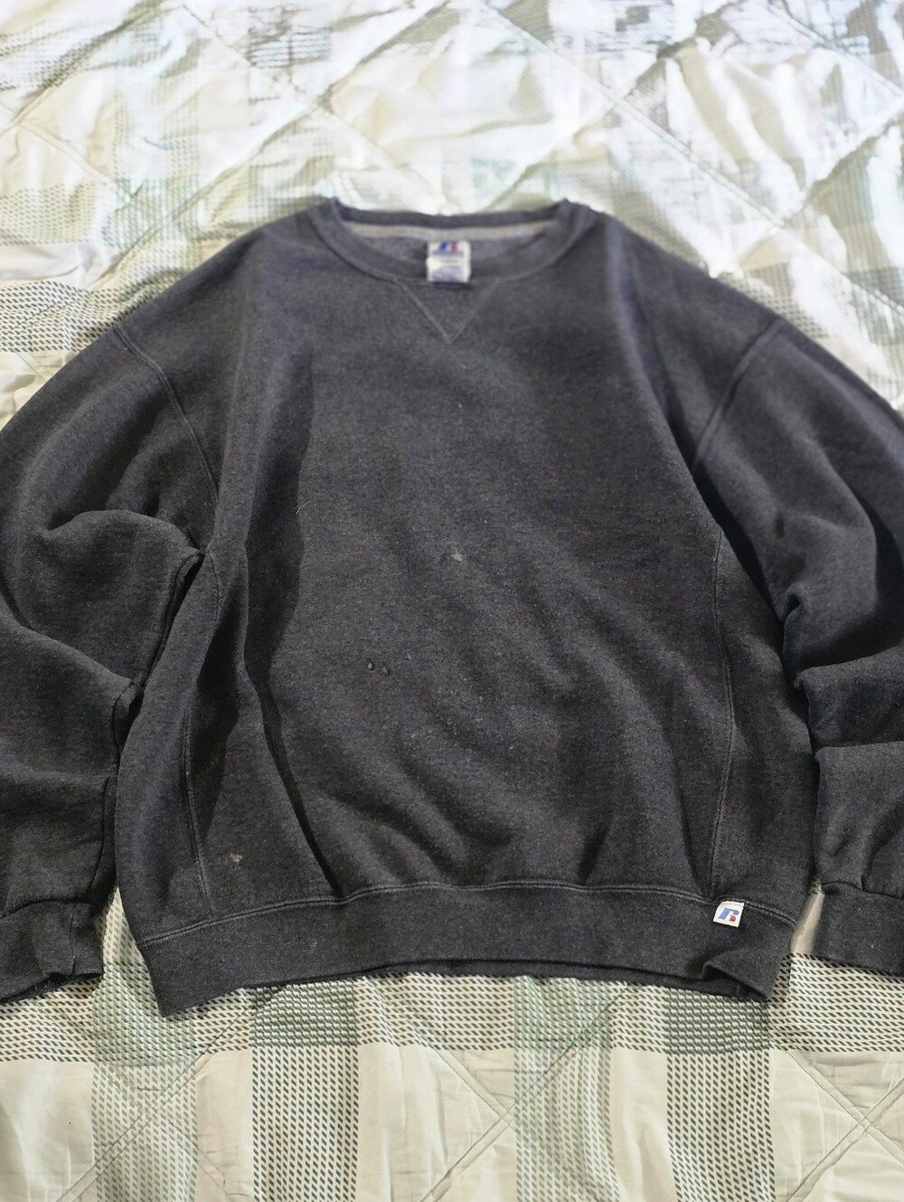 Russell Athletic Men's Dark Charcoal Crewneck Sweatshirt